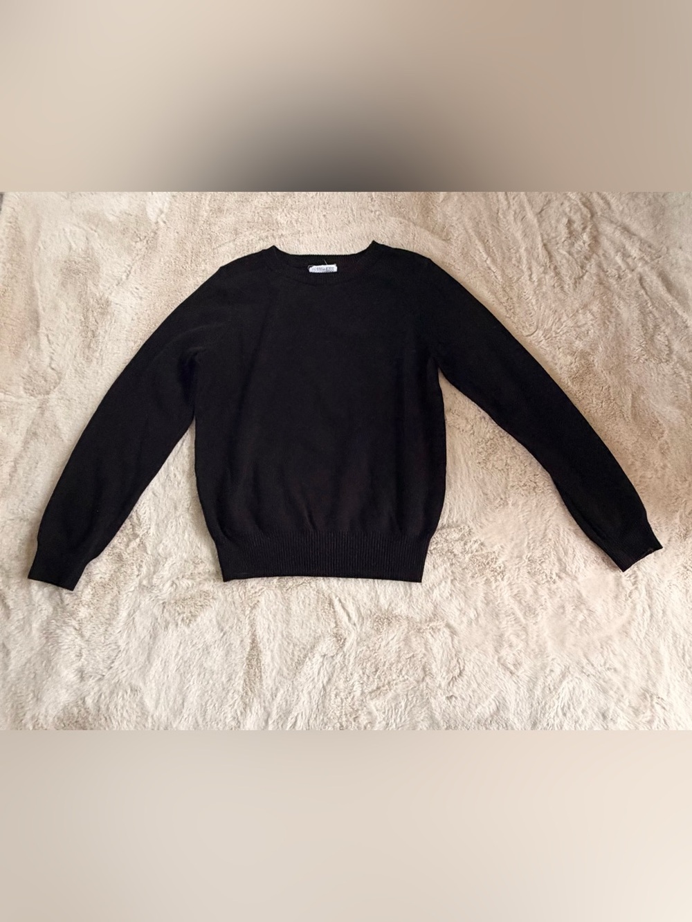 Orange Kiss Black Lightweight Knit Sweater – Size L (Fits M)